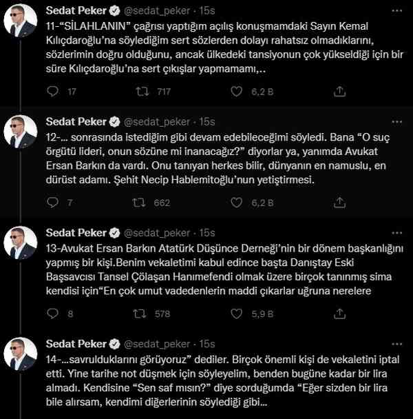 Sedat Peker, AKP’nin yargıyı da içeren Meral Akşener ve CHP odaklı ...